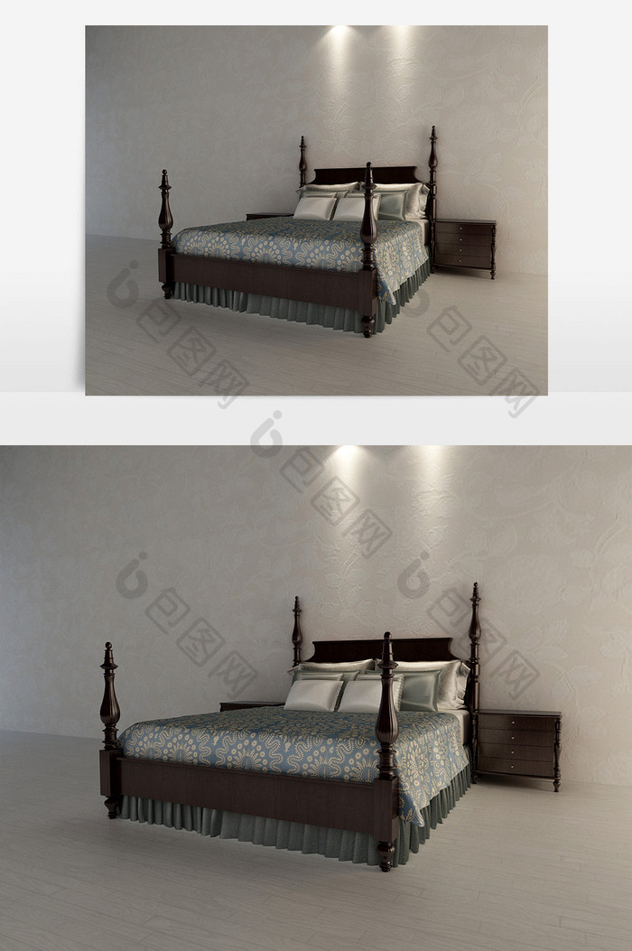 新古典的风格双人床