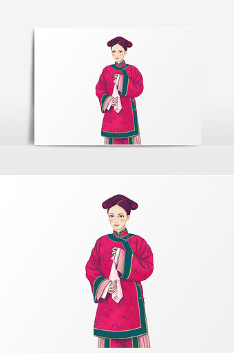 中国古典人物素材插画图片