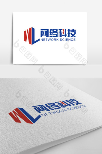 大气时尚WL字母网络科技logo标志图片