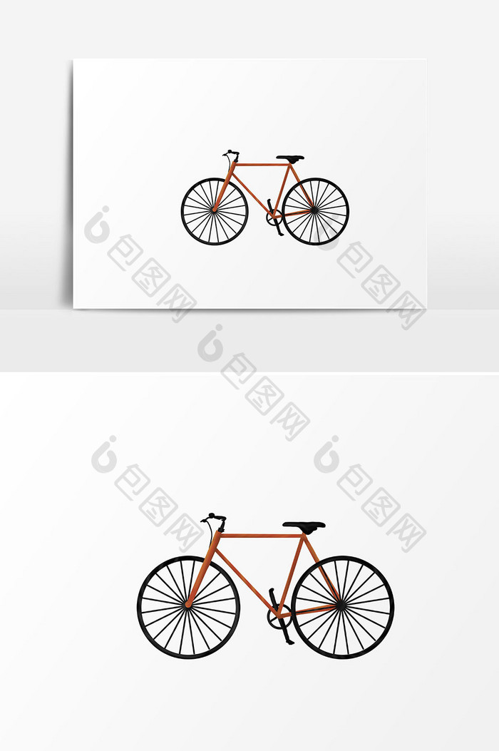 自行车运动素材插画
