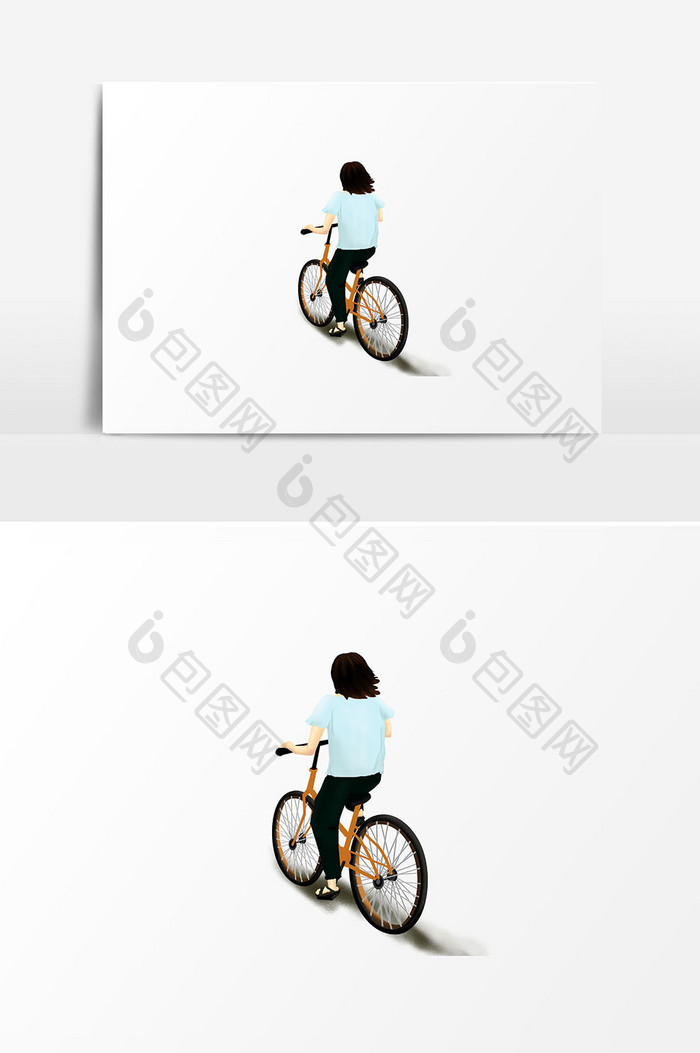 运动自行车素材插画