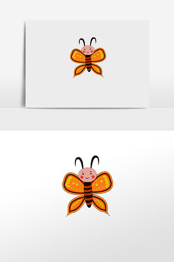 可爱蝴蝶插画素材图片