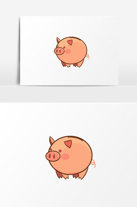 卡通人物猪人物插画