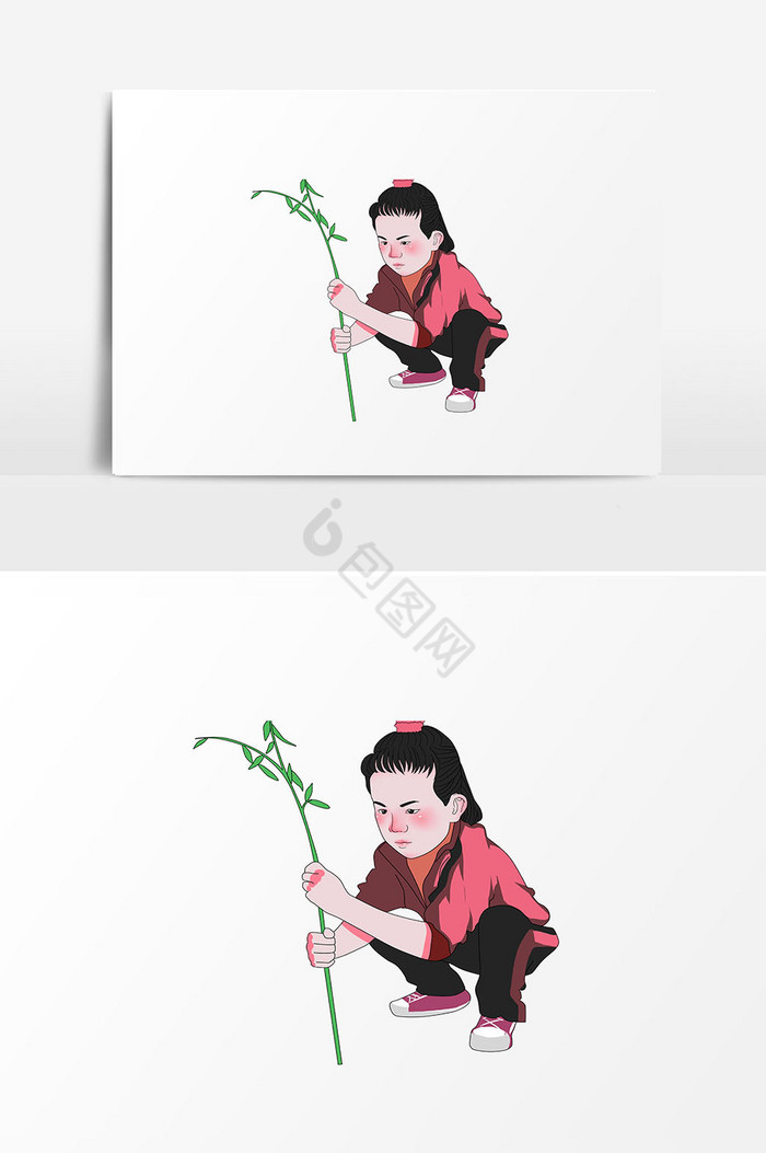 植物种植插画图片