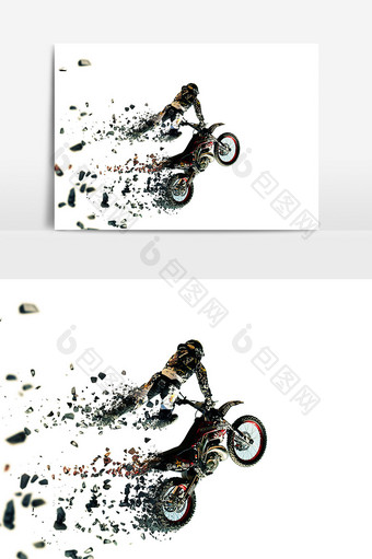 动态摩托车设计元素图片