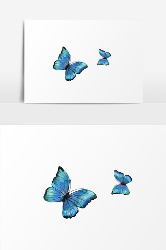 卡通蝴蝶插画背景设计图片