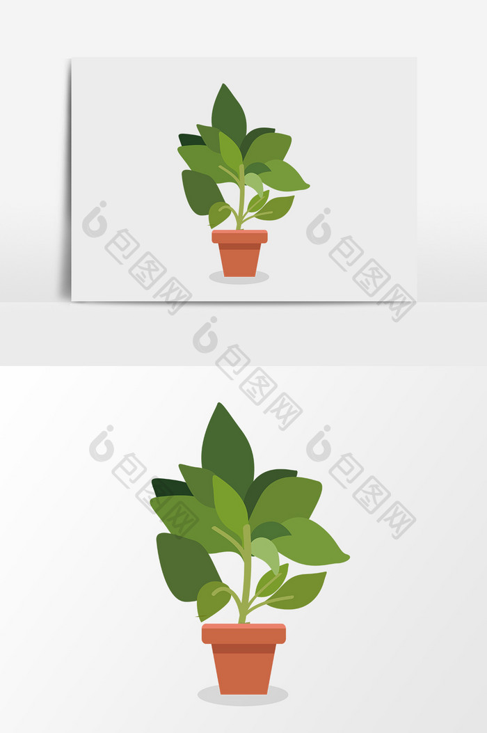 手绘卡通花盆植物素材 图片下载 包图网