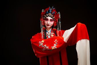 国粹戏曲京剧昆曲青衣旦角形象的中国少女