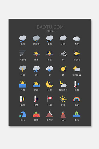 素材图片天气预报图标共 68个结果所有:全部广告设计电商淘宝背景元素
