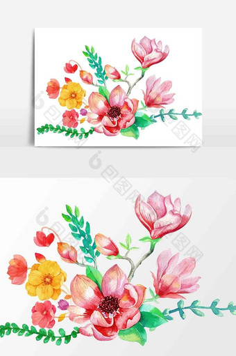 水彩花卉设计元素图片
