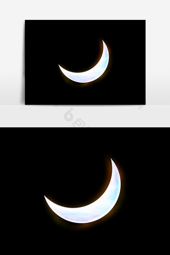 月亮纯白设计元素图片
