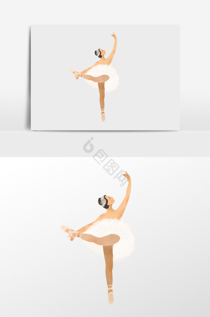 芭蕾舞女孩插画图片