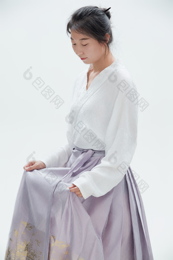 汉服<strong>风韵</strong>人像棚拍汉服女性