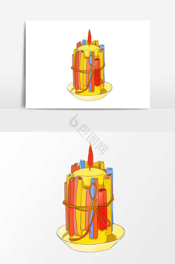 彩色蜡烛图片