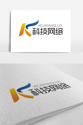 大气时尚K字母科技网络logo标志