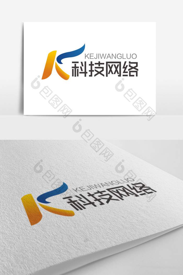 大气时尚K字母科技网络logo标志