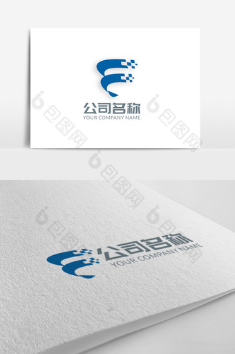 网络科技简洁F字母logo标志图片