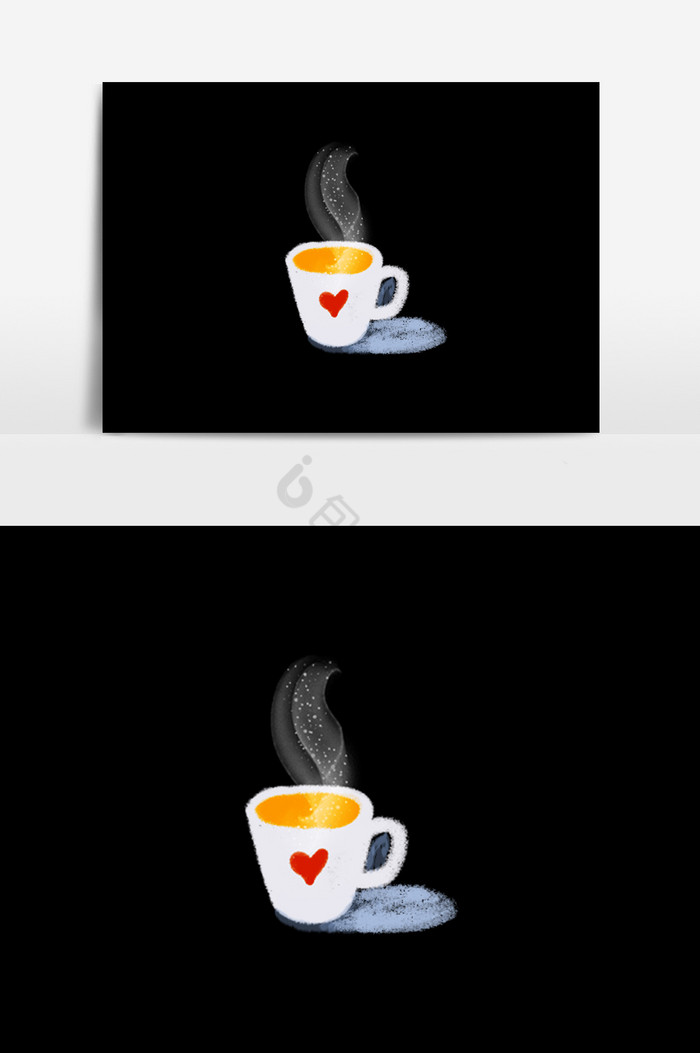咖啡杯的插画图片