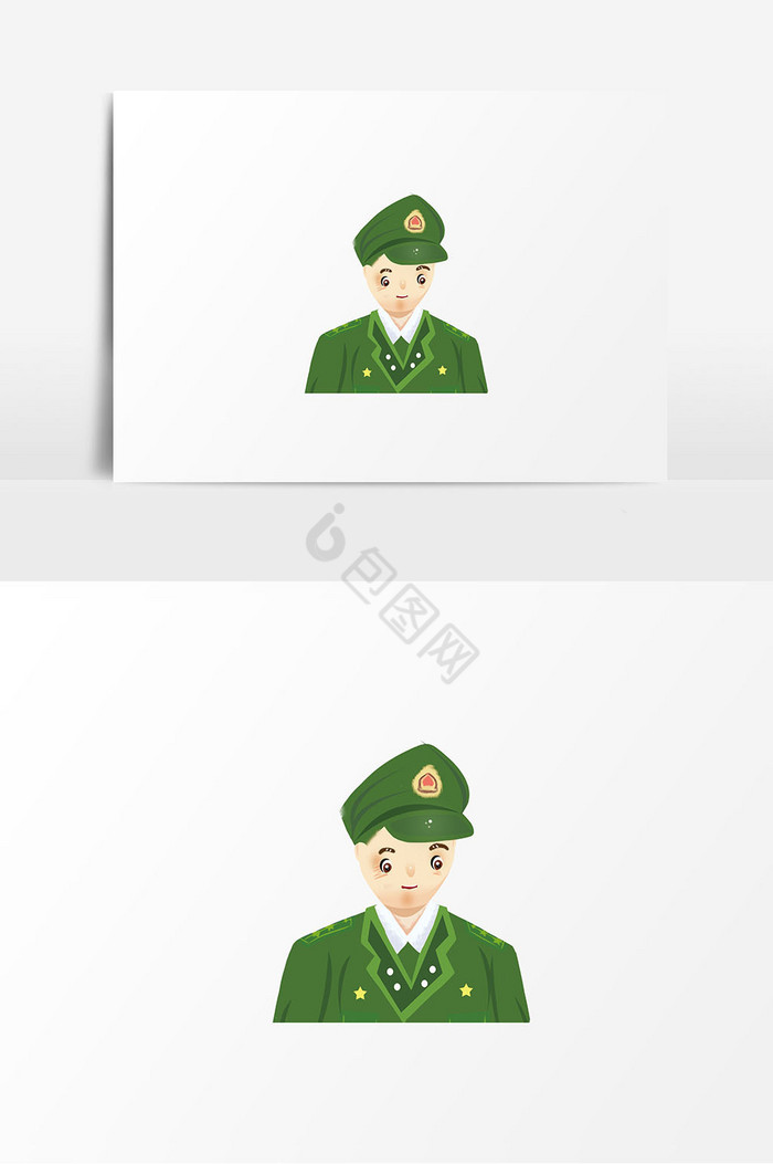 海軍軍人人物插畫