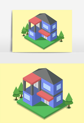 2.5D元素建筑元素设计