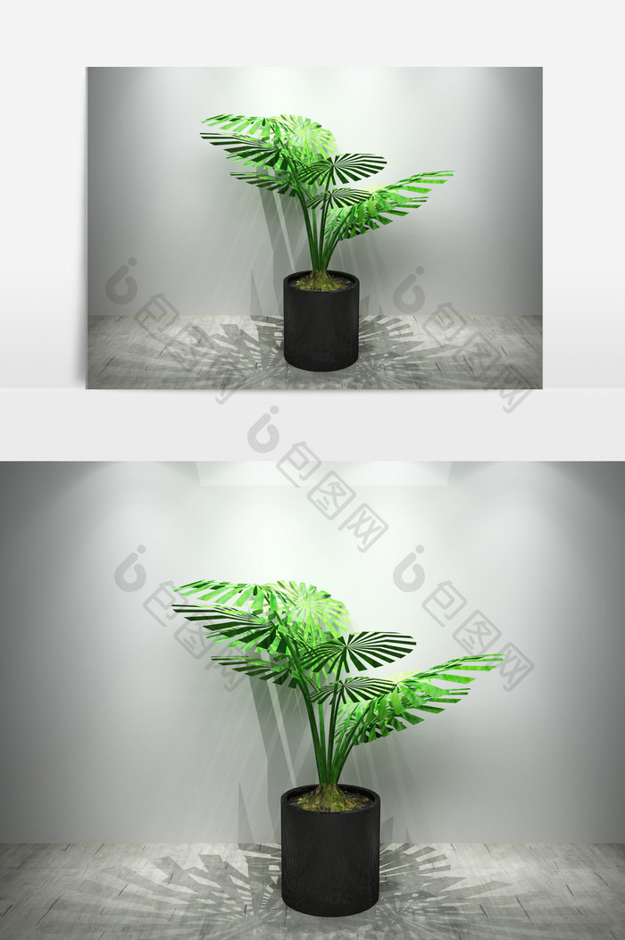 室内植物绿化景观3D模型