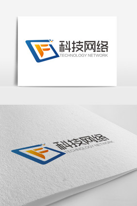 大气时尚F字母科技网络logo标志