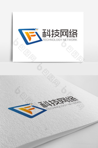 大气时尚F字母科技网络logo标志图片