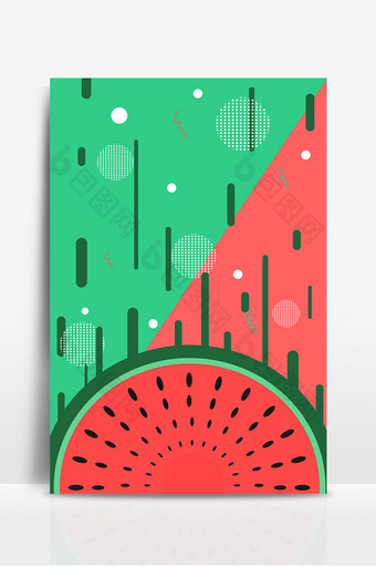 绿色西瓜设计背景图图片