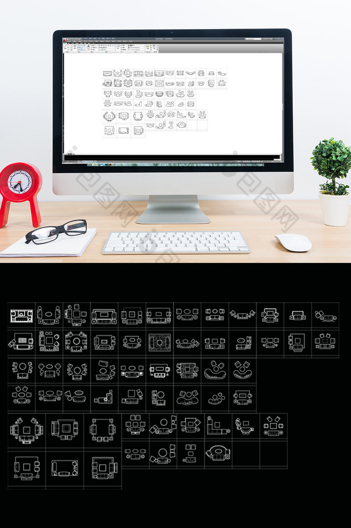 CAD组合沙发立面图片图片