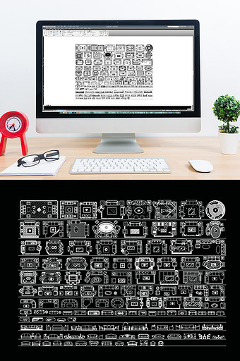 CAD平面沙发图库图片