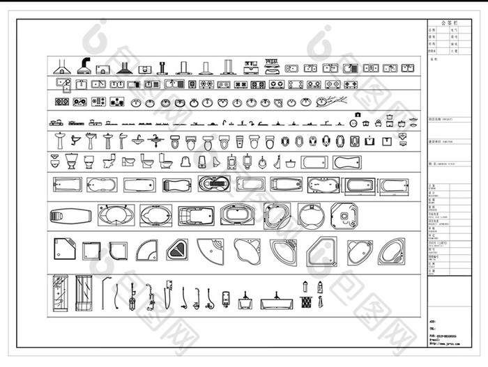 CAD厨房卫生间器具图库