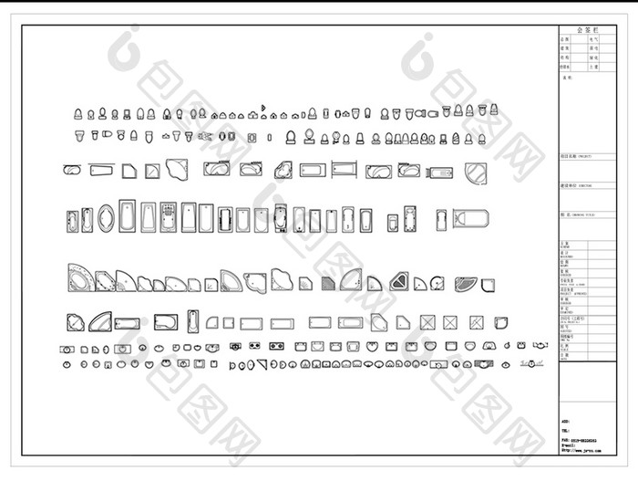 CAD平面洁具图库