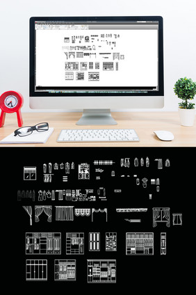 CAD衣柜及窗帘模型