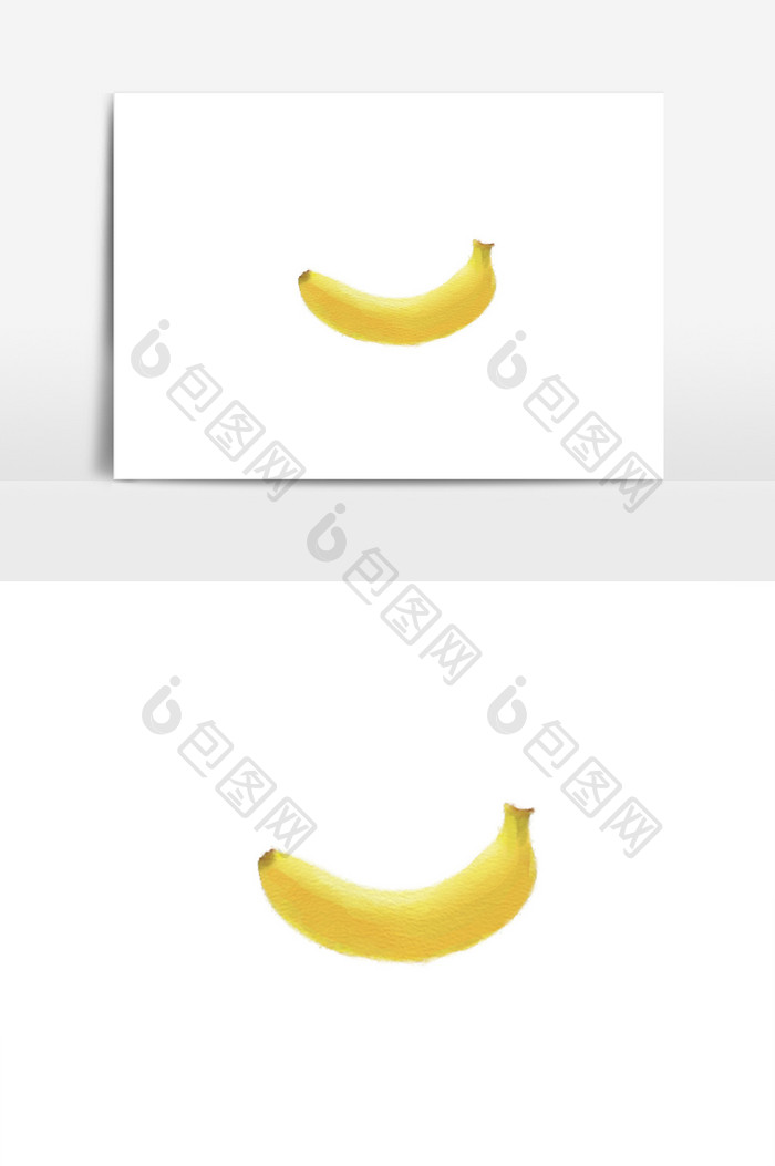 水彩手绘水果素材水彩香蕉