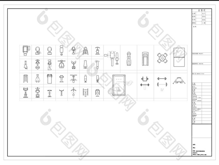 CAD健身设备图库