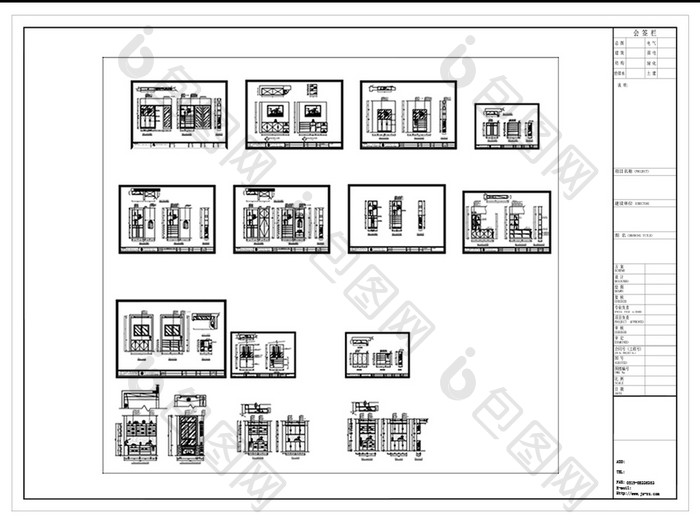 CAD装饰柜鞋柜设计图库