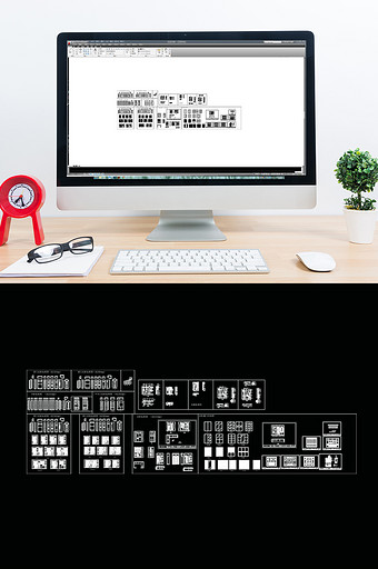 CAD组合衣柜设计图库图片