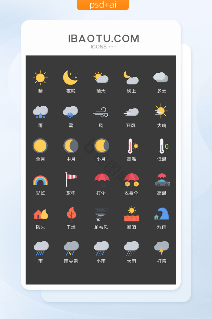 天气ui图片-天气ui素材免费下载-包图网