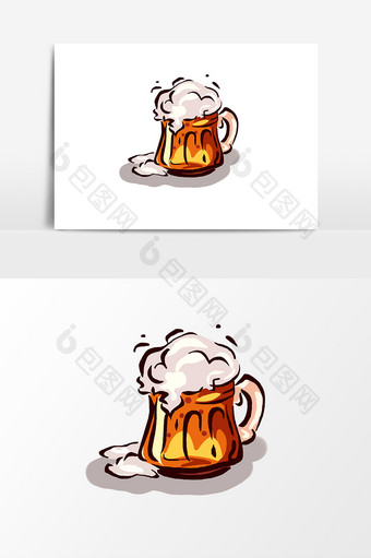 可乐啤酒杯啤酒元素图片