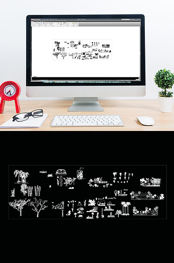 绿植CAD图库模板图片