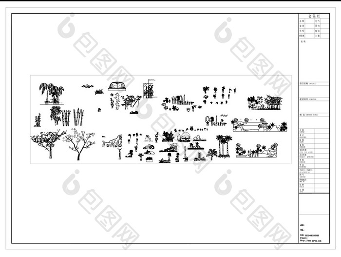 绿植CAD图库模板