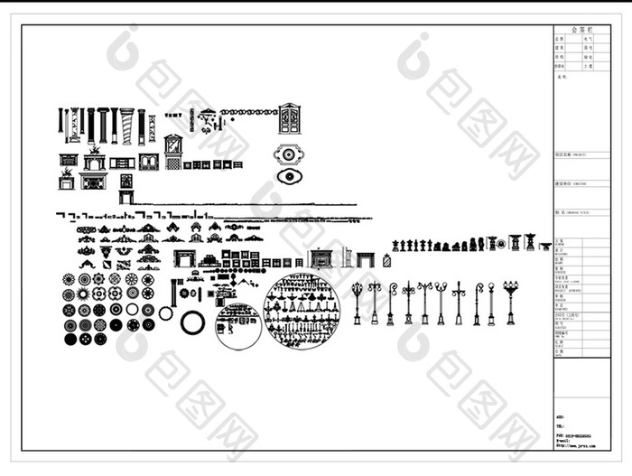 CAD欧式风格家具图库