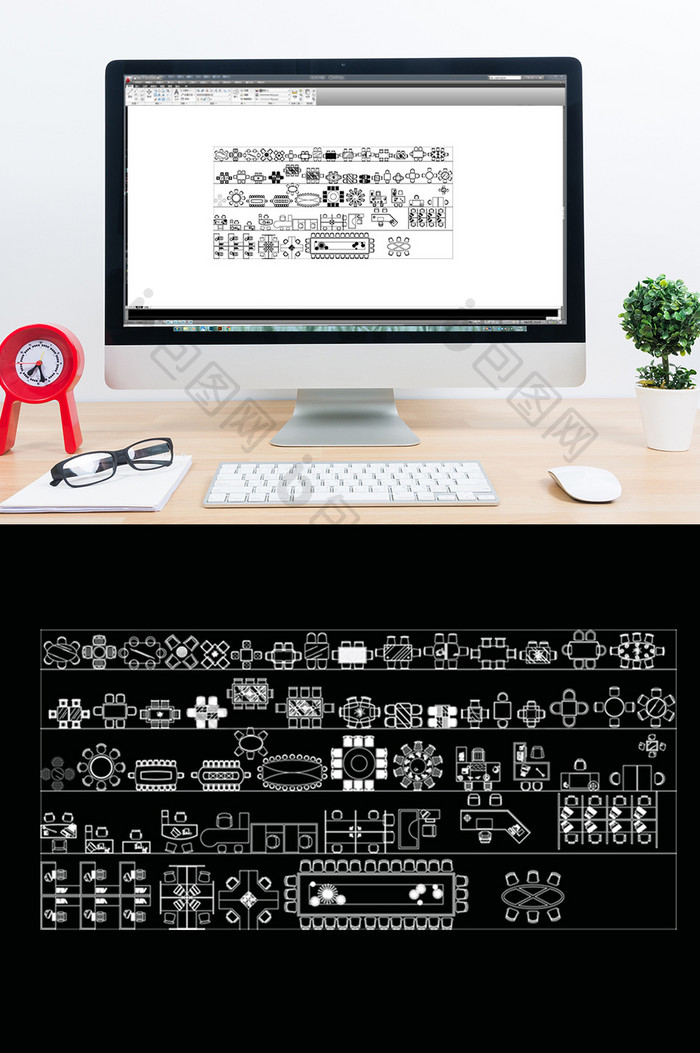 CAD常用桌椅图库