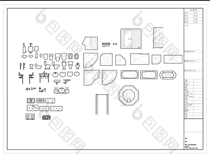 CAD卫浴洁具图库