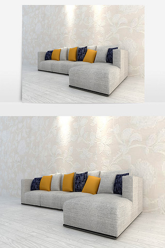 现代简欧风格沙发组合图片