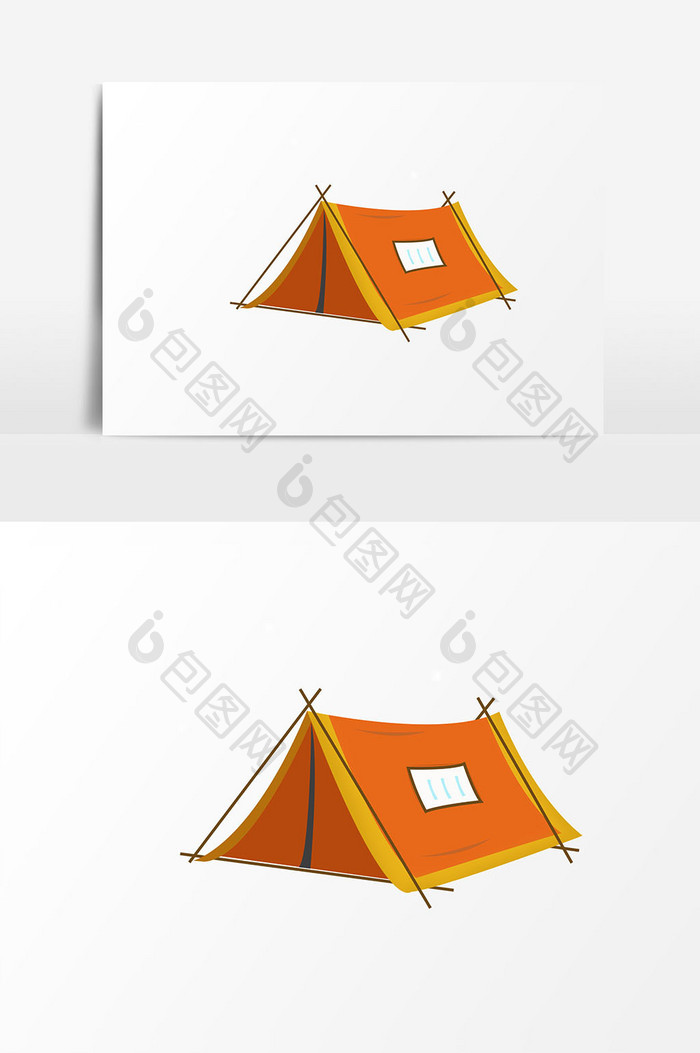 旅行帐篷素材插画