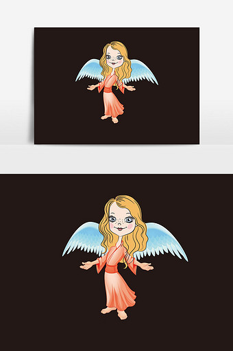 天使人物美女素材插画图片