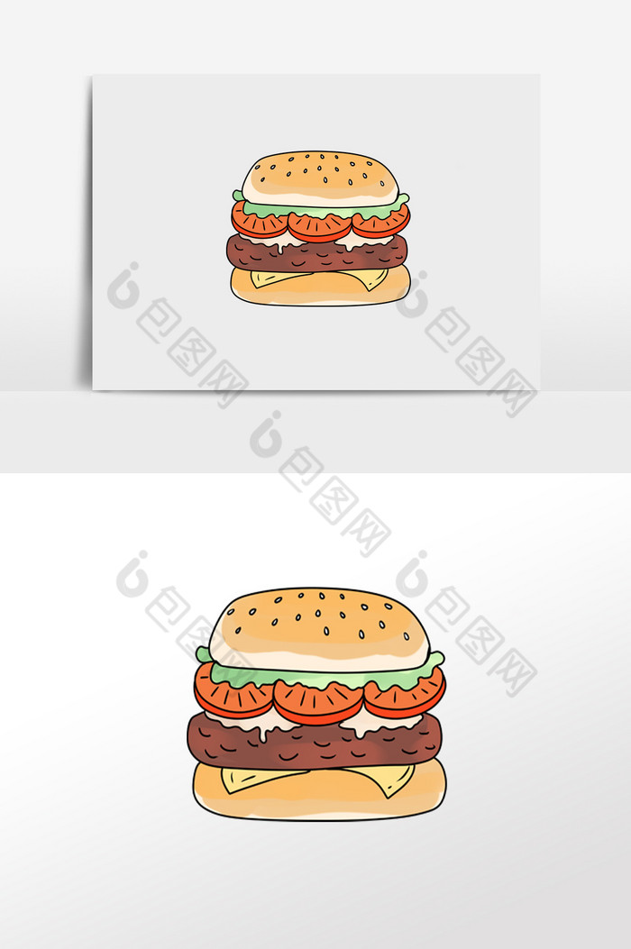 快餐汉堡包美食图片