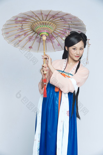 身穿古装的<strong>汉服</strong>女性人像<strong>汉服</strong>影棚拍摄