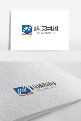 大气时尚N字母科技网络logo标志